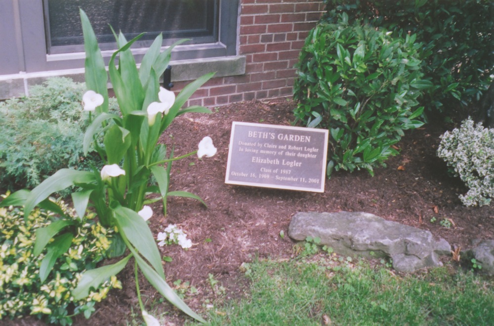 Elizabeth Logler memorial garden. Sacred Heart Academy, Rockville Center New York