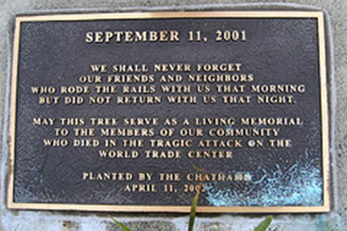 Chatham Fire Department 9/11 Memorial Information Plaque
