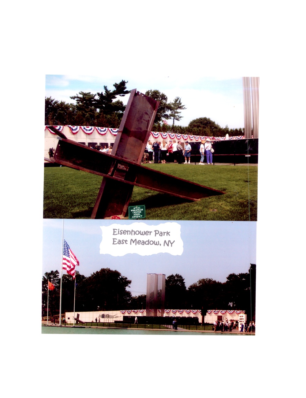 Memorial for the victims of the terrorist attacks on September 11, 2001 at Eisenhower Park in East Meadow, New York.