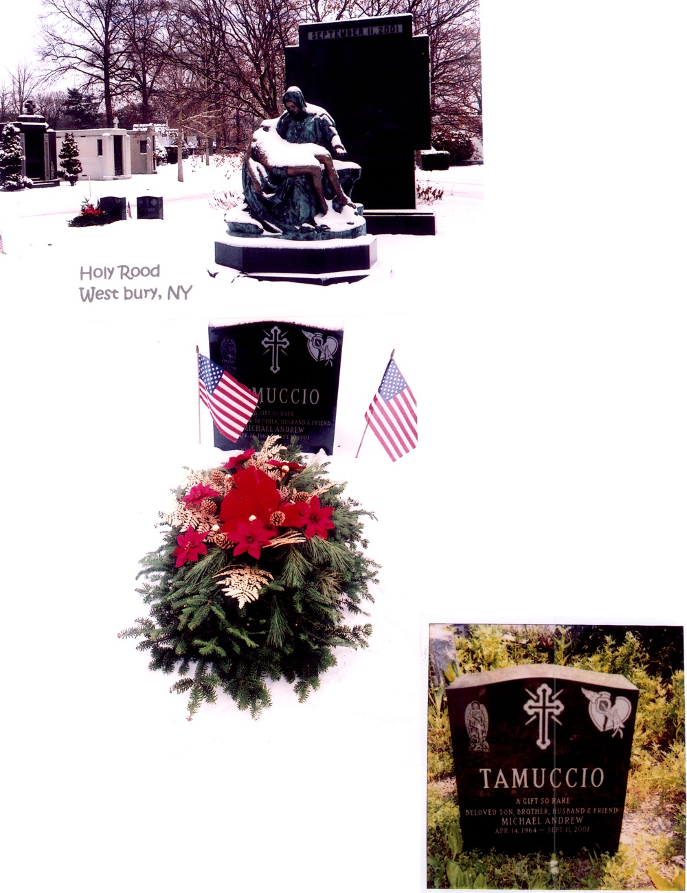 Michael's grave site in Holy Rood Cemetery in Westbury, Long Island, New York.